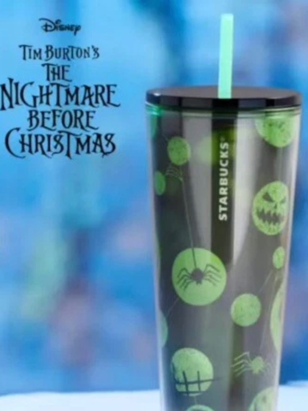 Disney Starbucks Oogie Boogie Tumbler Cup with Straw NIB